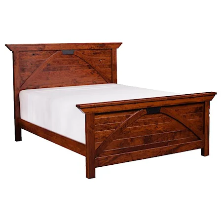 King Size Trestle Bridge Panel Bed